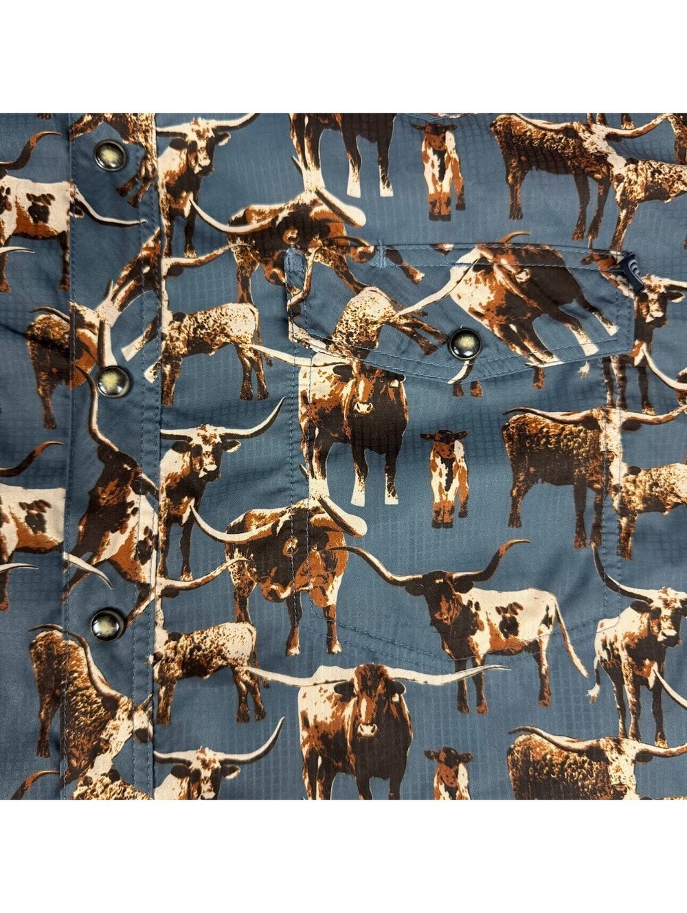 Rock & Roll Tek Cowboy Western Shirt Mens XXL Pearl Snap Texas Longhorns - Picture 2 of 7